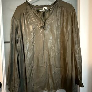 Elegant Olive Green Women's Top